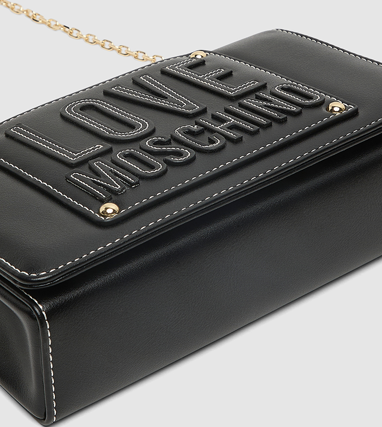 Logo Appliqued Clutch with Sling