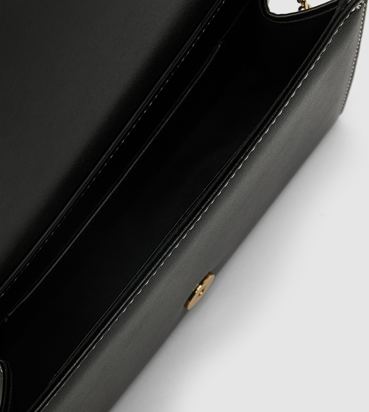 Logo Appliqued Clutch with Sling