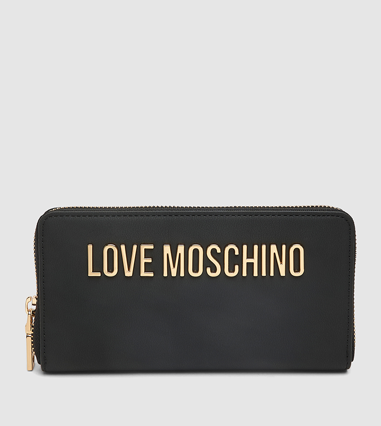 Logo Detail Zippered Wallet