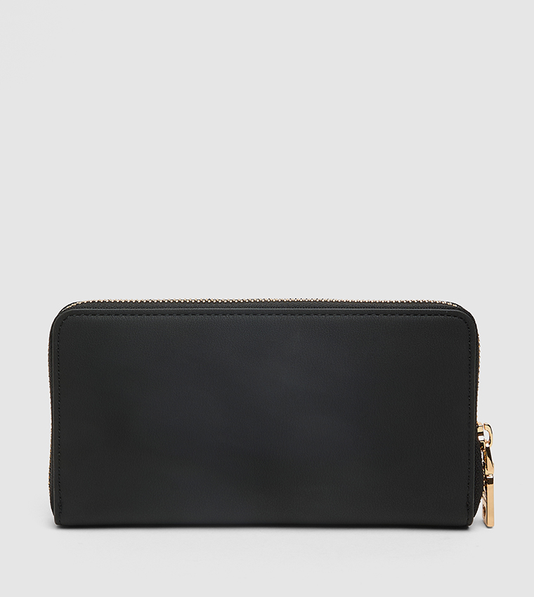 Logo Detail Zippered Wallet