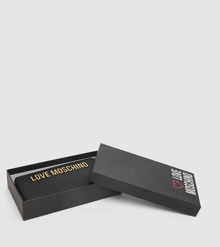 Logo Detail Zippered Wallet