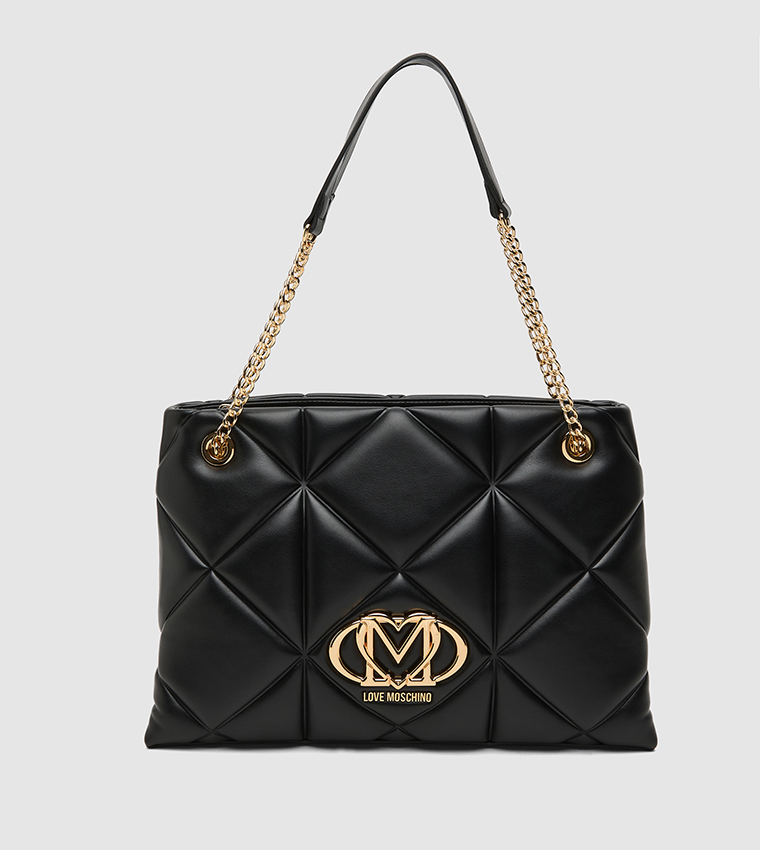 شنطة كتف مبطنة بشعار