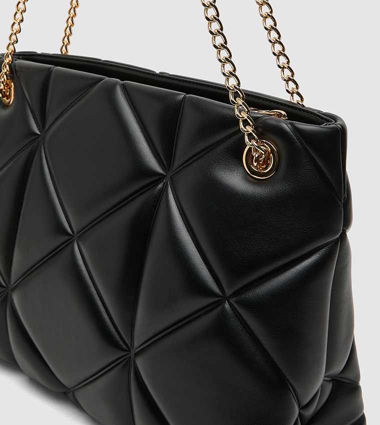 شنطة كتف مبطنة بشعار