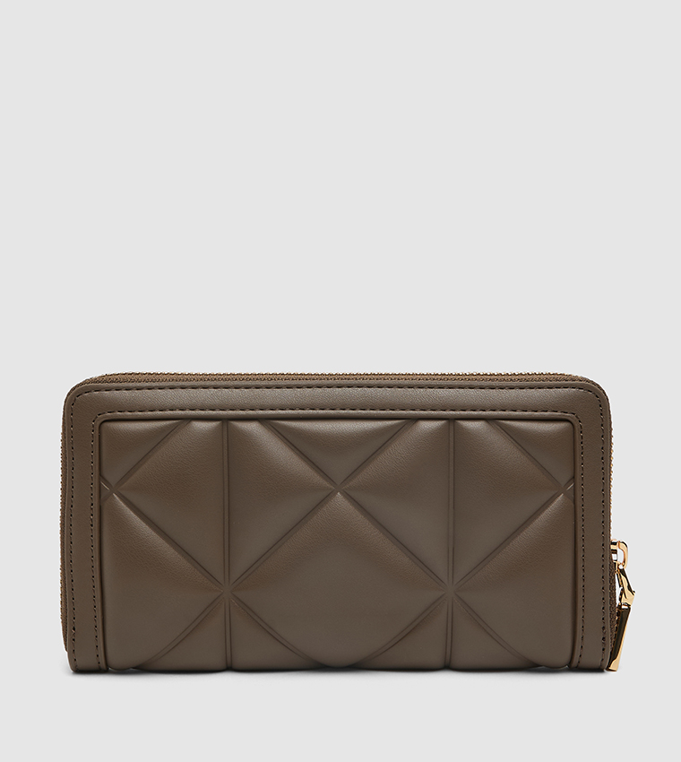 Logo Detail Quilted Wallet