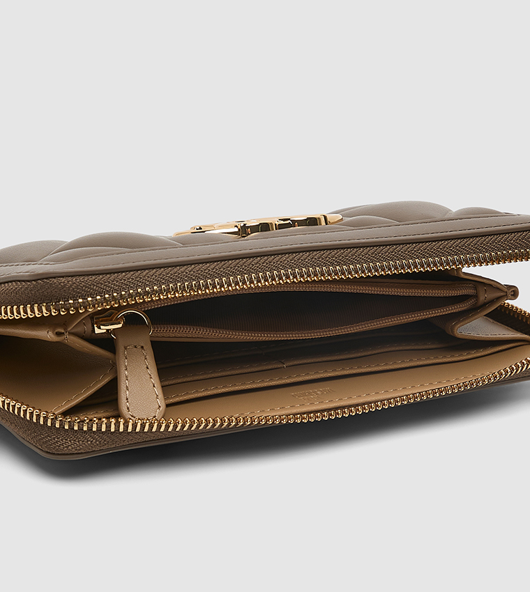 Logo Detail Quilted Wallet