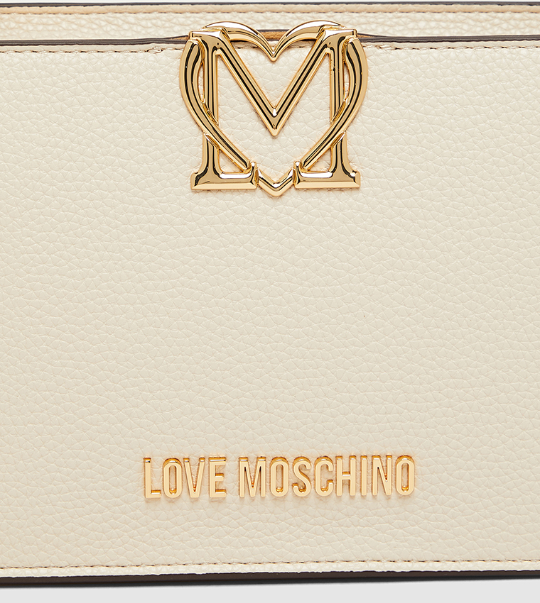 Logo Detail Textured Shoulder Bag