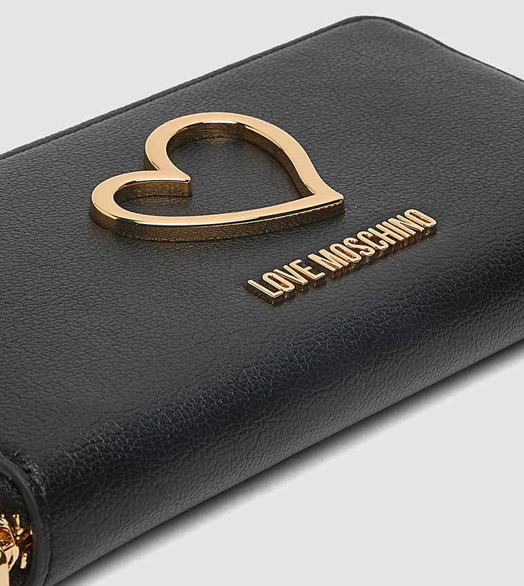 Logo Detail Zippered Wallet