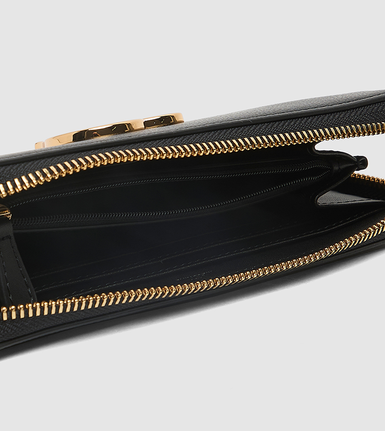 Logo Detail Zippered Wallet