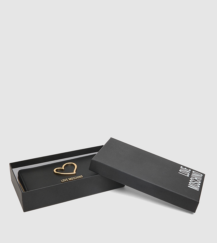 Logo Detail Zippered Wallet