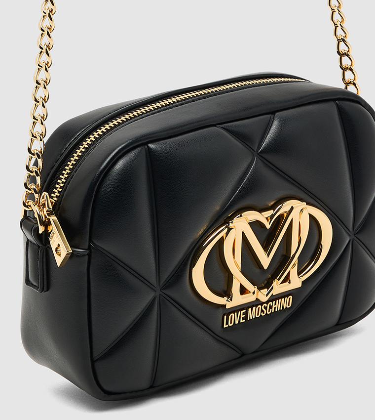 Logo Detail Quilted Crossbody Bag