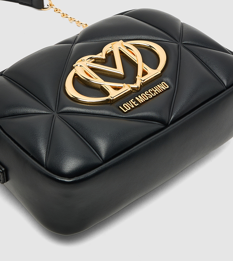 Logo Detail Quilted Crossbody Bag