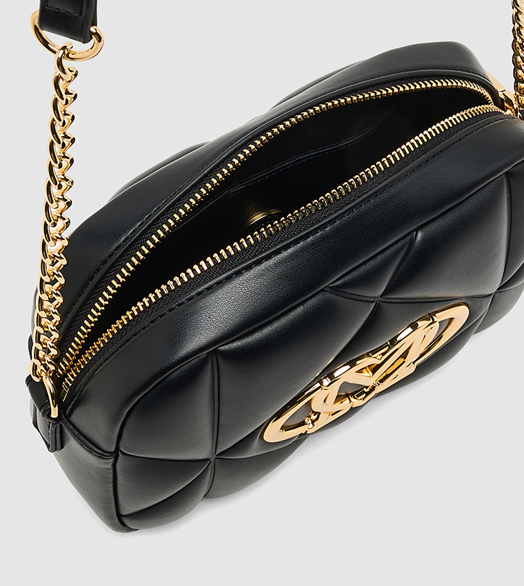 Logo Detail Quilted Crossbody Bag