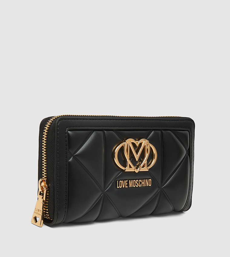 Logo Detail Quilted Wallet
