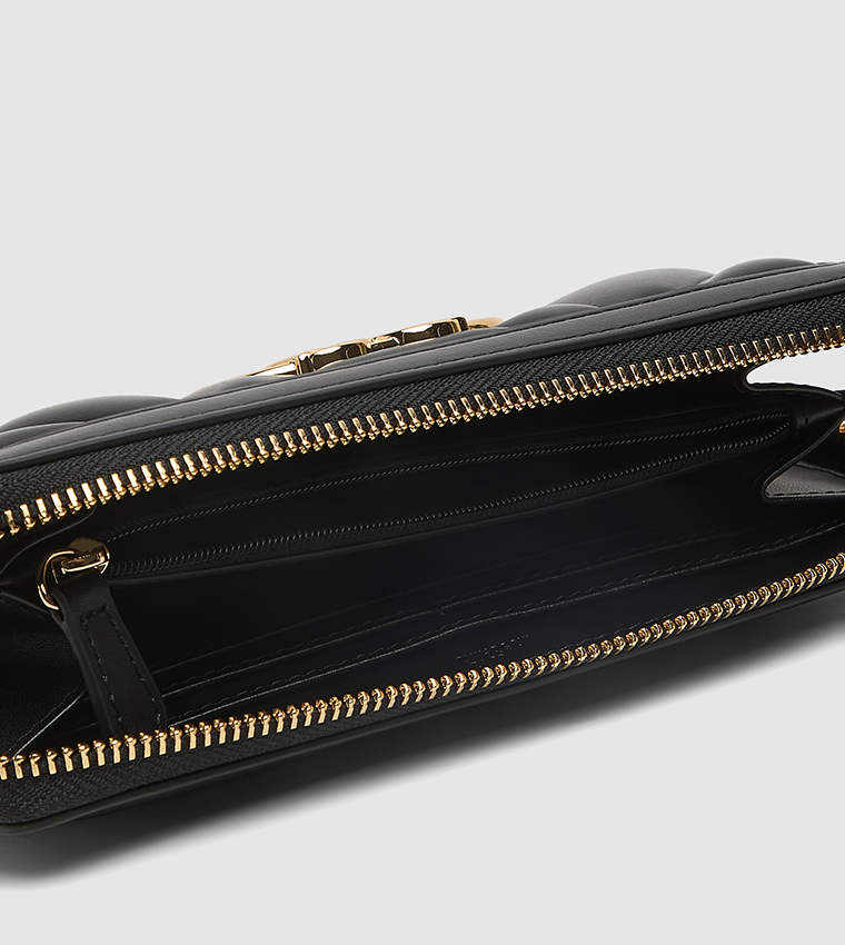 Logo Detail Quilted Wallet