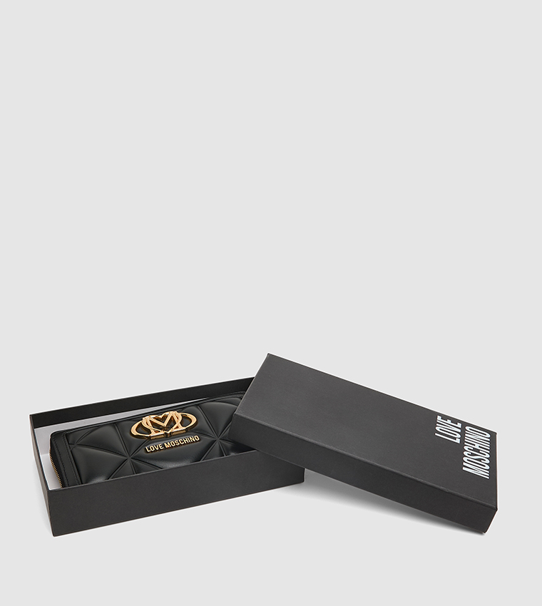 Logo Detail Quilted Wallet