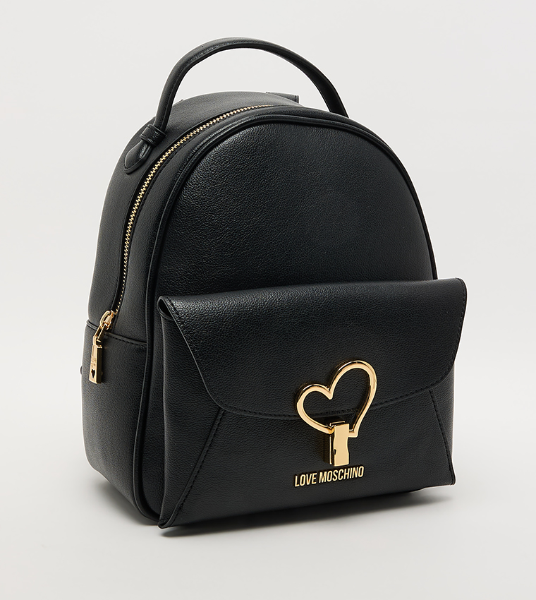 Logo Detail Zippered Backpack