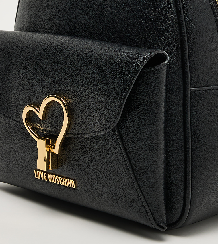 Logo Detail Zippered Backpack