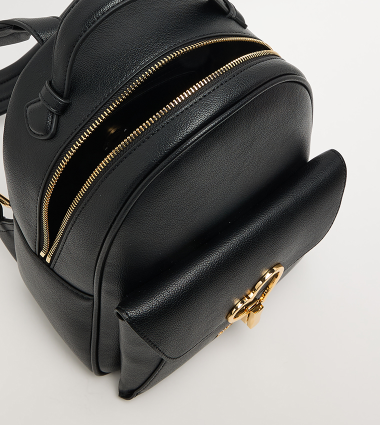 Logo Detail Zippered Backpack