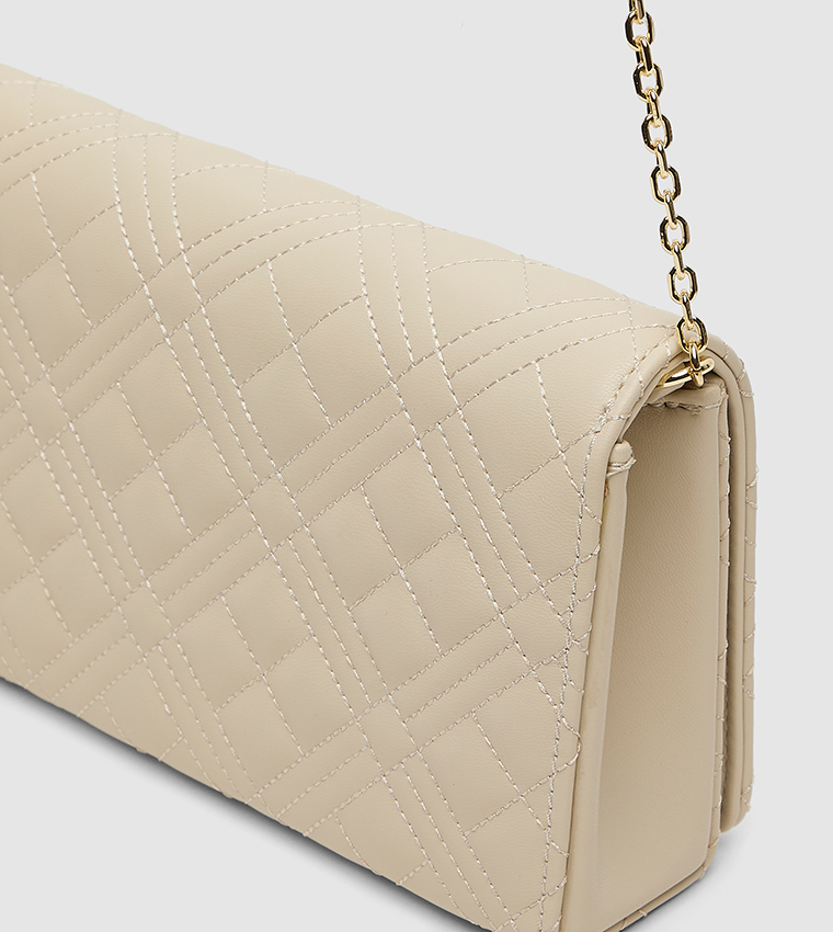 Quilted Flap Clutch Bag