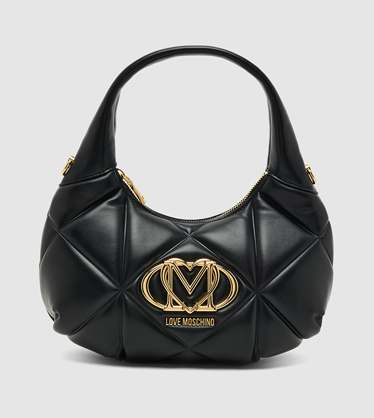 Logo Detail Quilted Handheld Bag