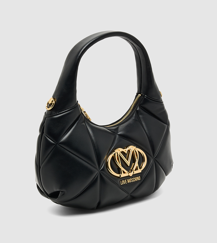 Logo Detail Quilted Handheld Bag