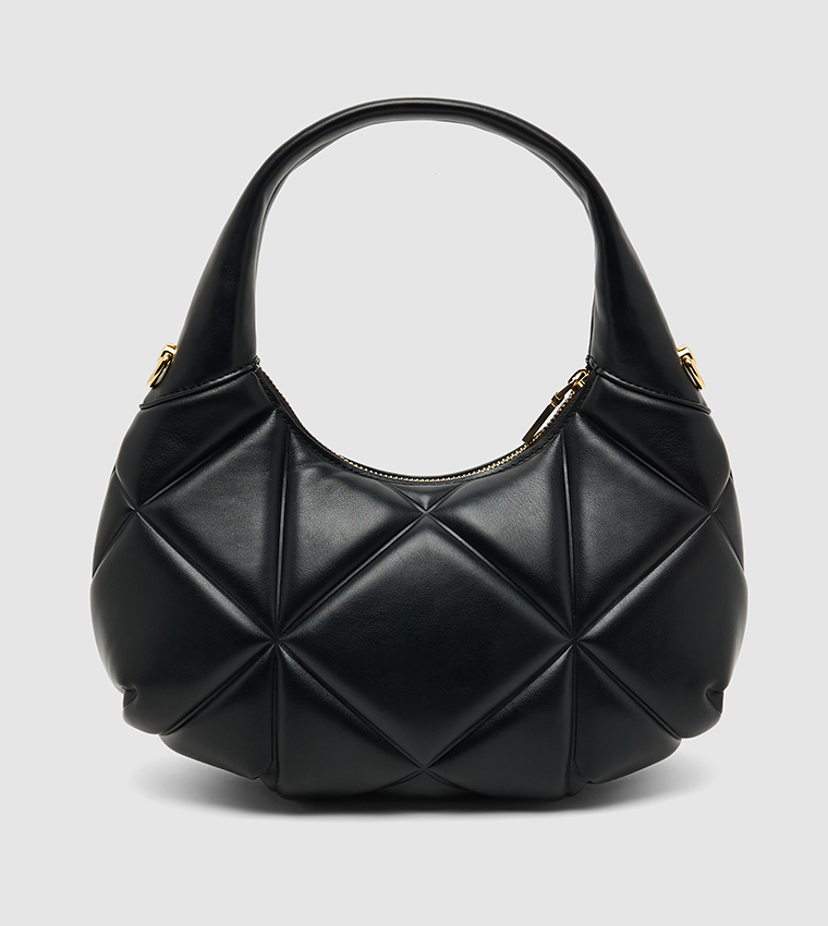 Logo Detail Quilted Handheld Bag