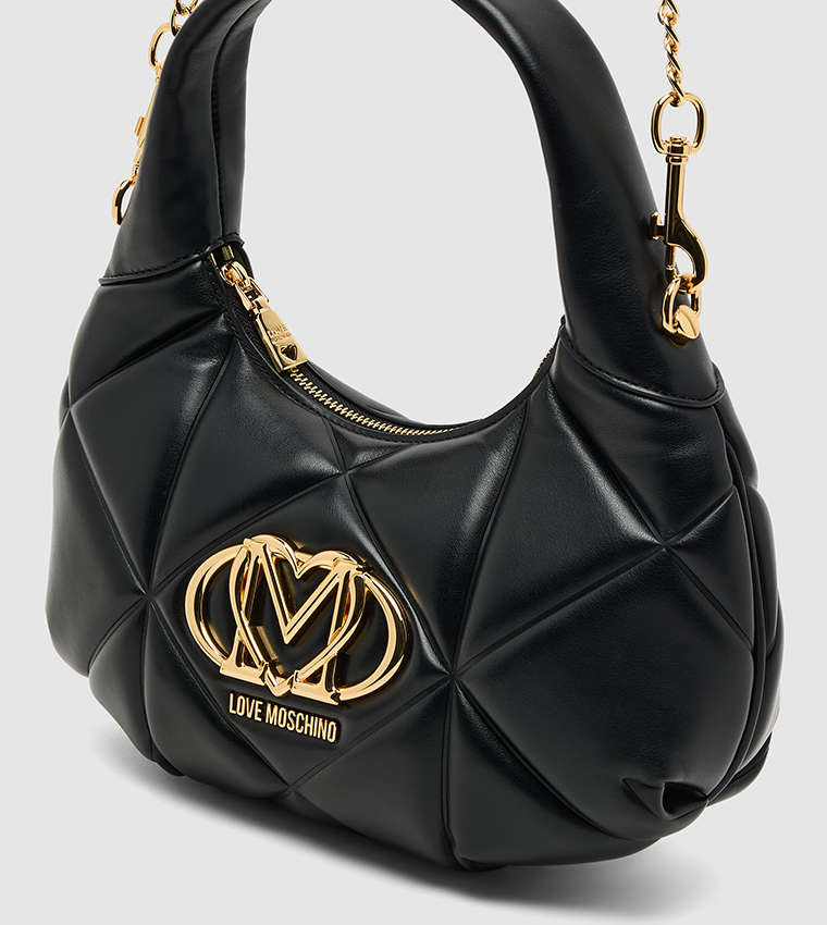 Logo Detail Quilted Handheld Bag