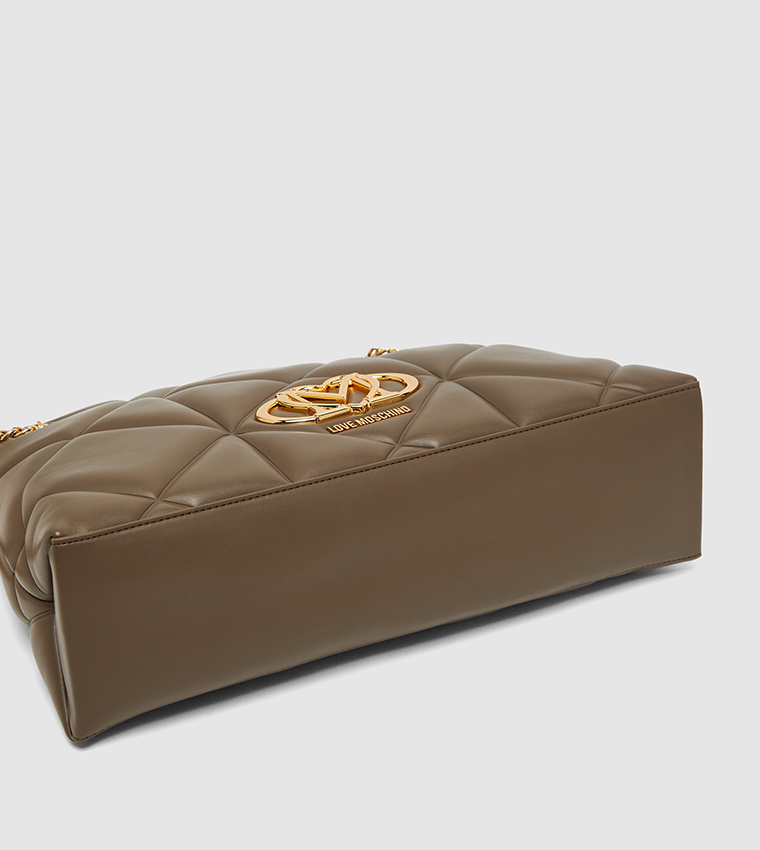 Logo Detail Quilted Shoulder Bag