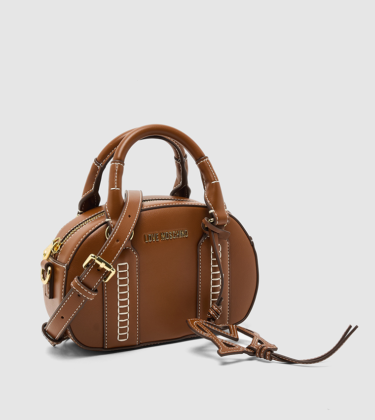 Contrast Stitch Detail Handheld Bag