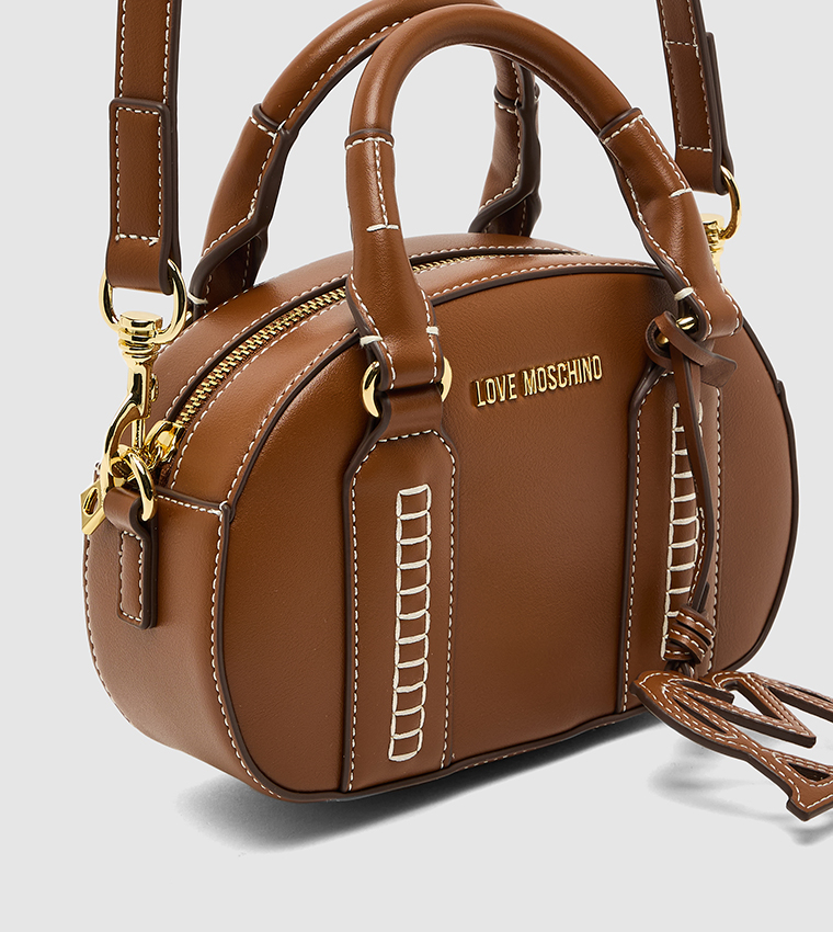 Contrast Stitch Detail Handheld Bag