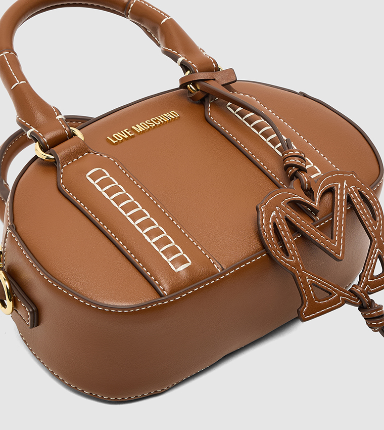 Contrast Stitch Detail Handheld Bag