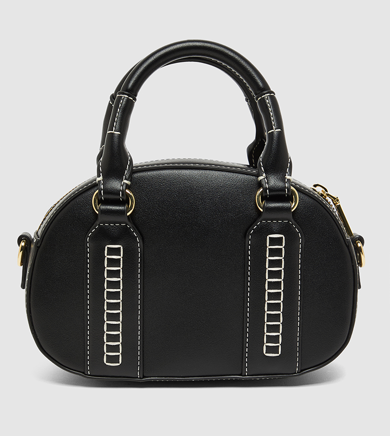 Contrast Stitch Detail Handheld Bag