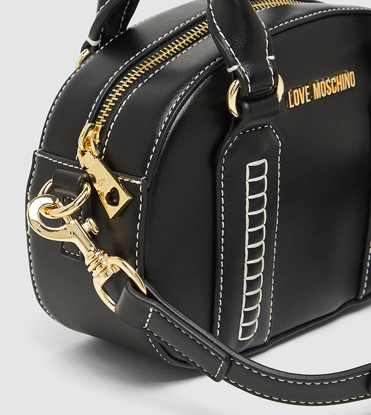 Contrast Stitch Detail Handheld Bag