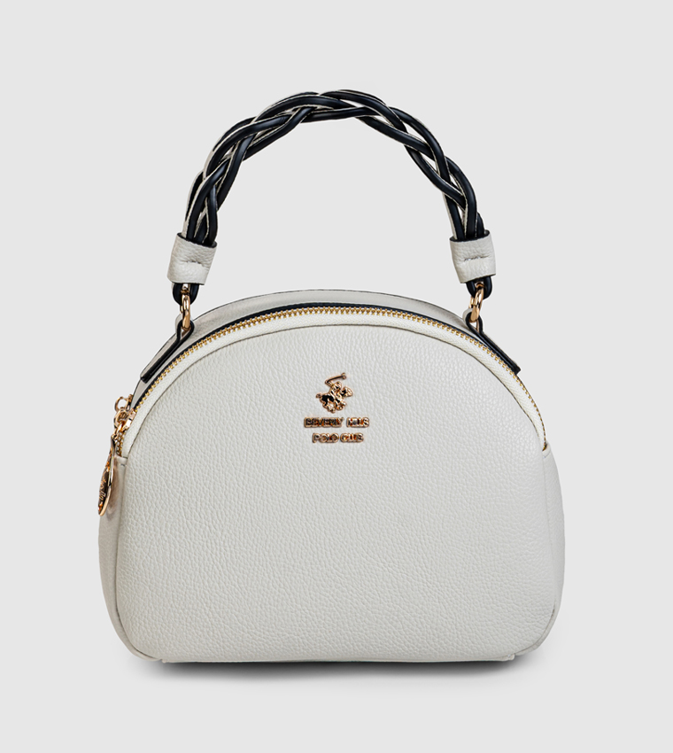 Logo Detail Zippered Handheld Bag