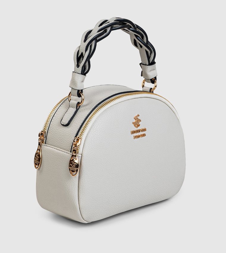 Logo Detail Zippered Handheld Bag