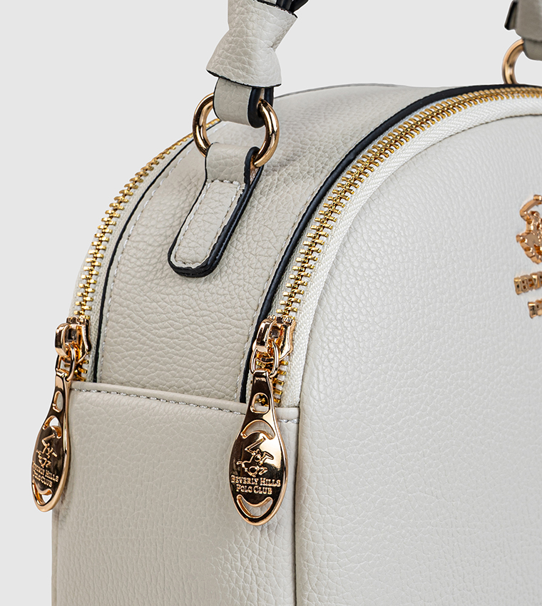 Logo Detail Zippered Handheld Bag