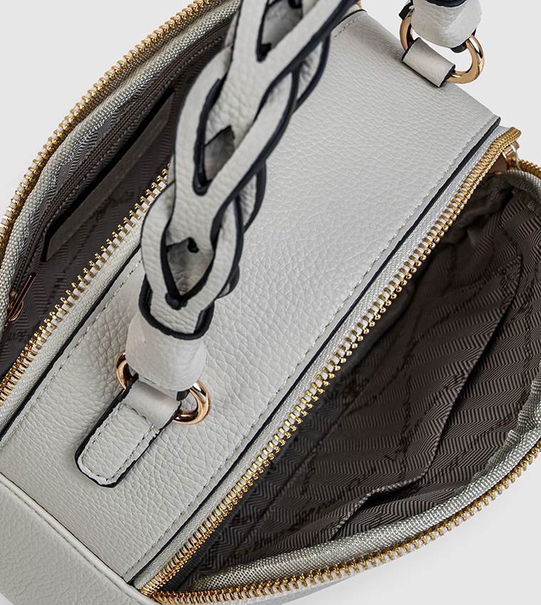 Logo Detail Zippered Handheld Bag