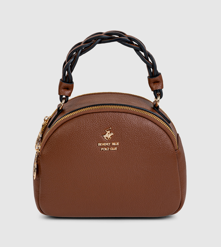 Logo Detail Zippered Handheld Bag