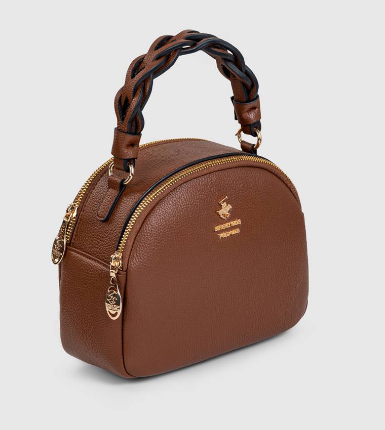 Logo Detail Zippered Handheld Bag