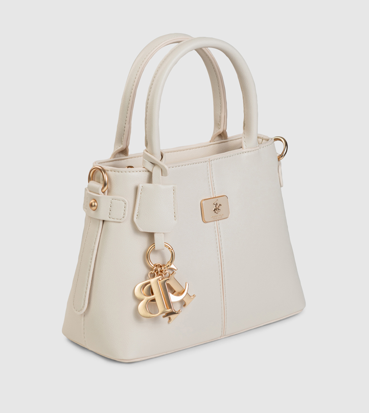 Textured Charmed Satchel Bag