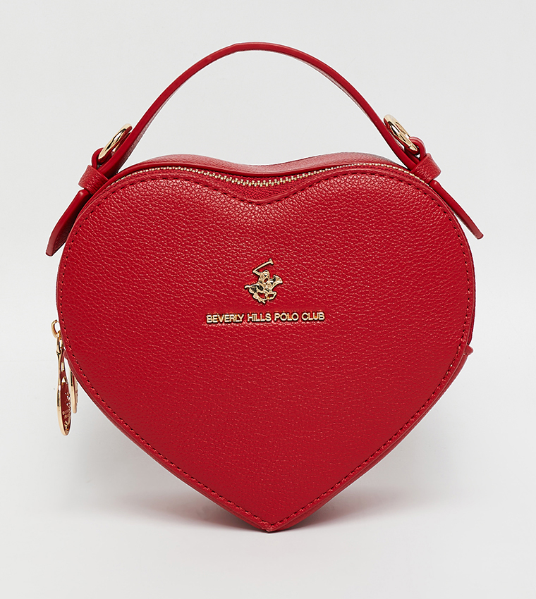 Logo Detail Heart Shape Handheld Bag
