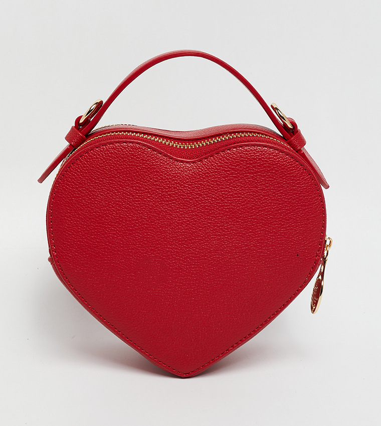 Logo Detail Heart Shape Handheld Bag