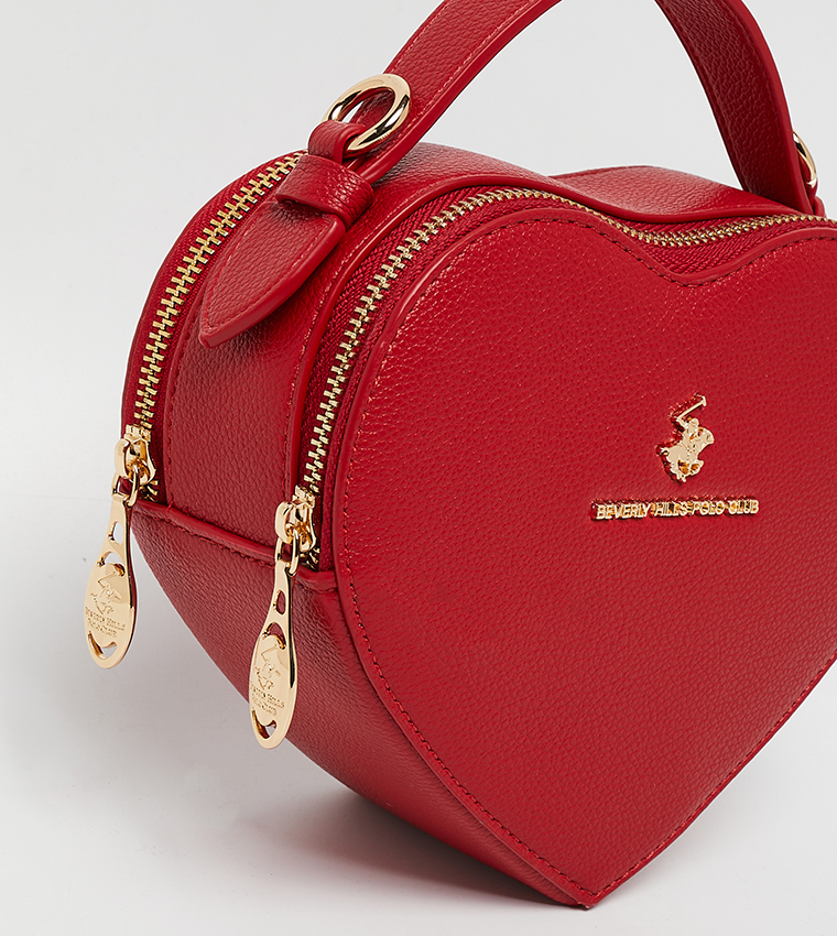 Logo Detail Heart Shape Handheld Bag