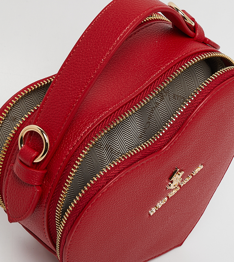 Logo Detail Heart Shape Handheld Bag