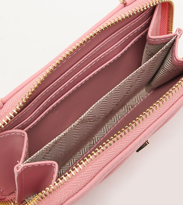 Textured Zippered Crossbody Bag