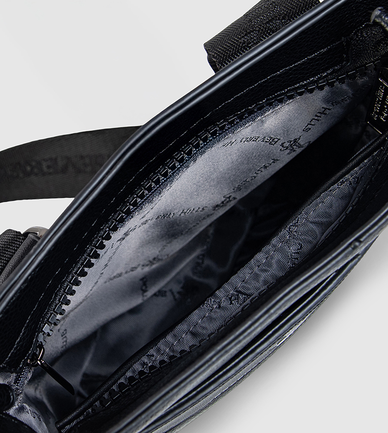 Logo Detail Zippered Crossbody Bag