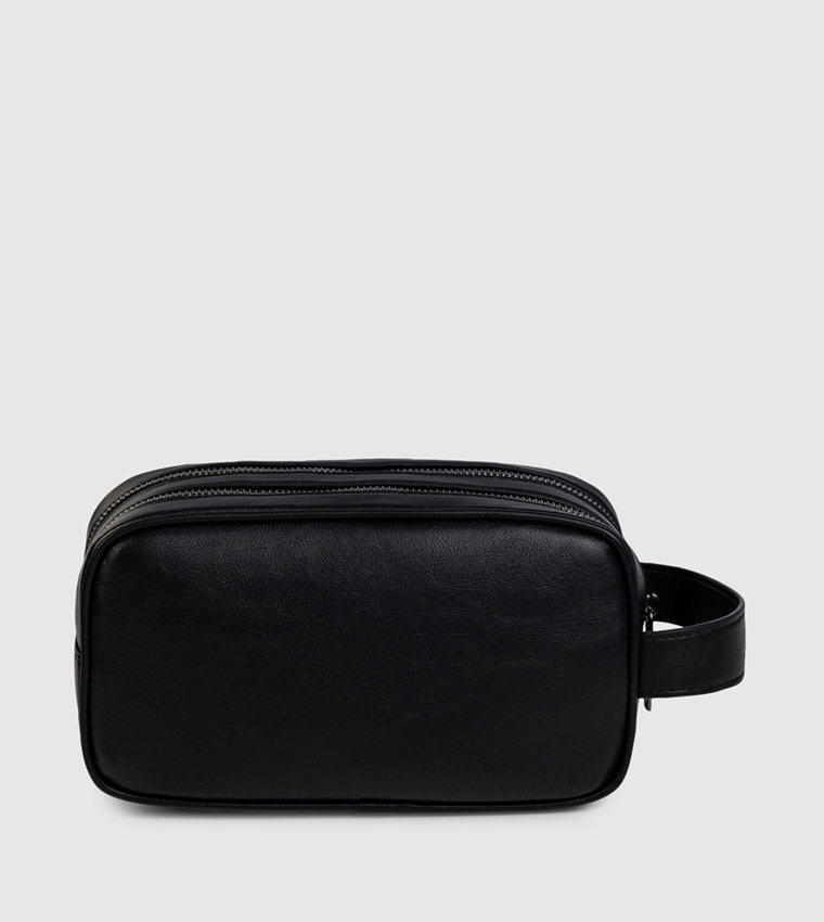 Logo Detail Zippered Toiletry Bag