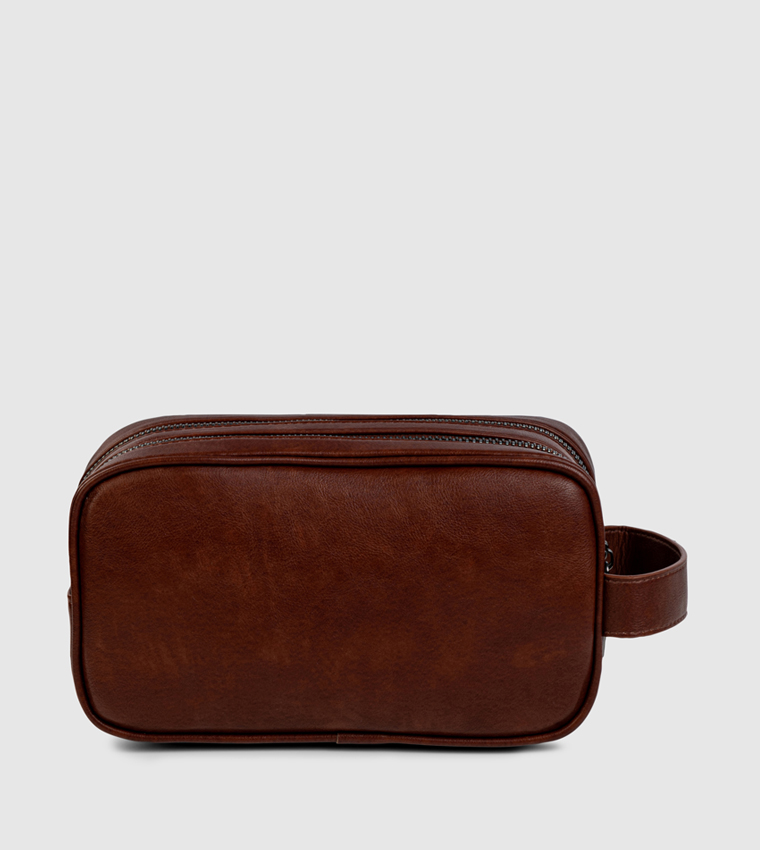 Logo Detail Zippered Toiletry Bag