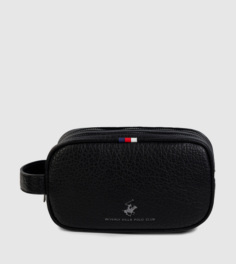 Logo Detail Zippered Toiletry Bag