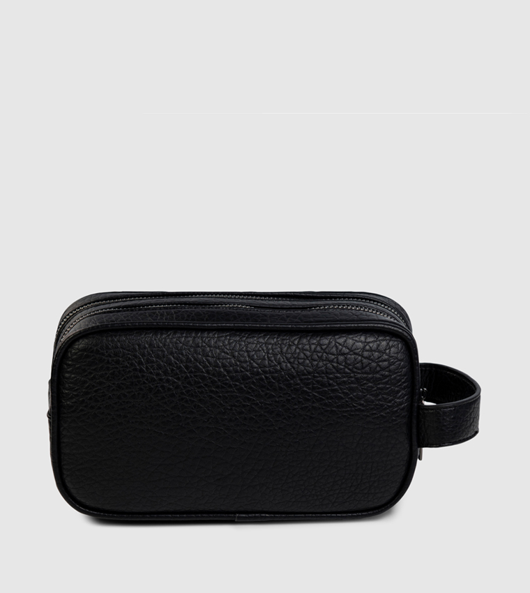 Logo Detail Zippered Toiletry Bag